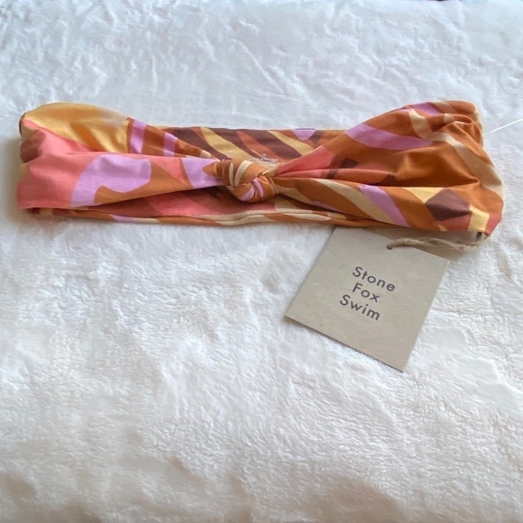 New! Free People x Stone Fox Swim Lele knotted bikini top tropics 14900 - Picture 5 of 11